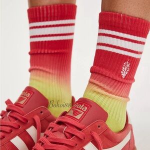 NEW Free People Movement Logo Stripe Tube Socks